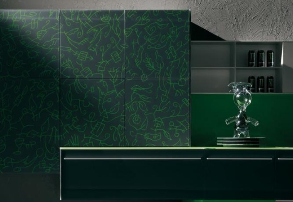 valcucine collection kökstillverkare köksdesign smaragdgrön