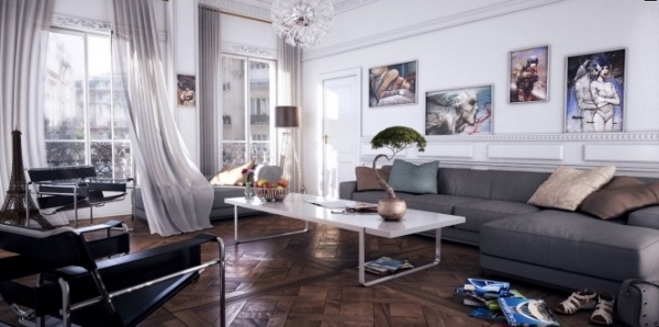 vardagsrumsdesign möbler elegant intereur