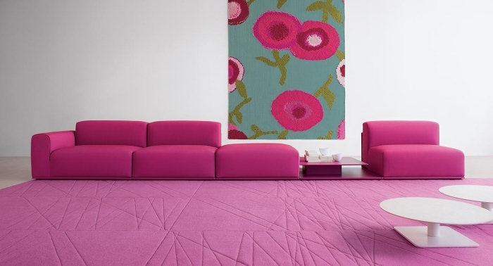 modulärt soffsystem rosa-sidobord-Paola-Lenti