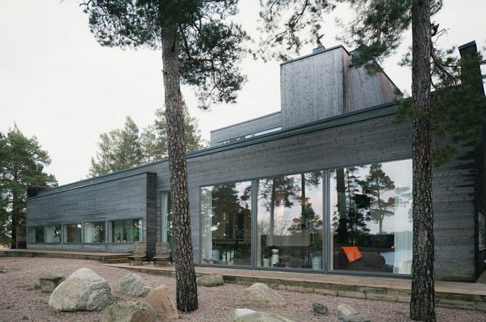 utomhus svensk husdesign trägrå tall
