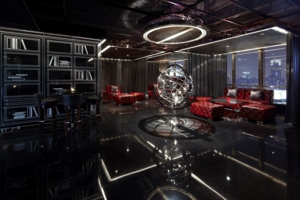 modern bar design i shanghai futuristiska
