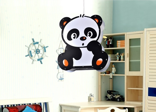 Taklampa barnrum söt panda