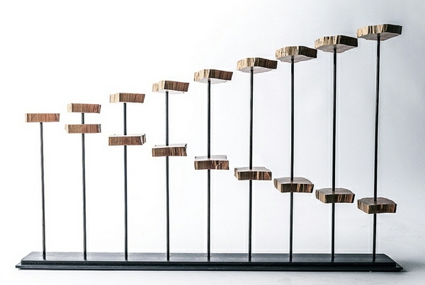 Trä stålkonstruktion modern design konst usa