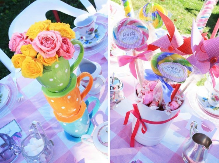 dekoration-för-fest-bord-smycken-koppar-färger-rosor-slickepinnar