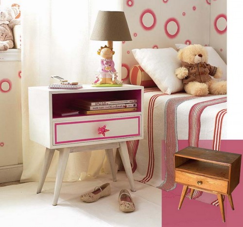 Gör din egen vitrosa sängborddekoration till barnkammaren