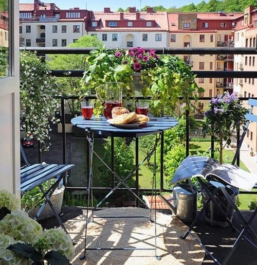 inredning idéer för balkong terrass fransk balkong