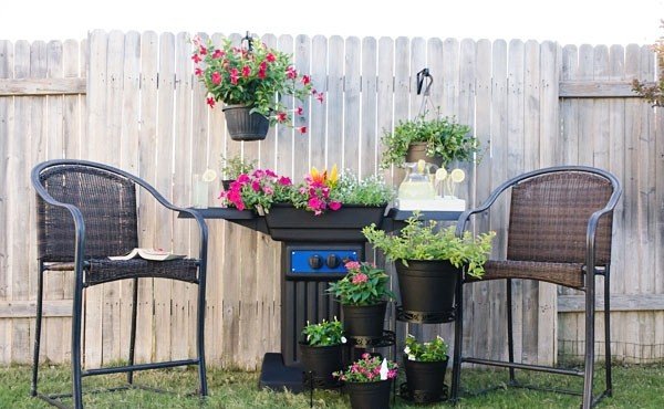 tillbehör trädgård dekorationer blomkrukor upcycling idéer hushållsartiklar