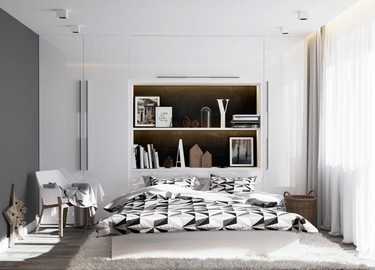 deco-sovrum-modern-geometrisk-design-sänglinne-hylla-sänggavel-konst
