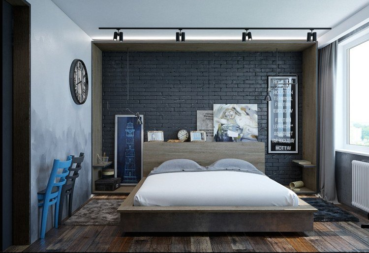 deco-sovrum-bilder-design-klinker-sten-vägg-idé-stolar-blå-grå