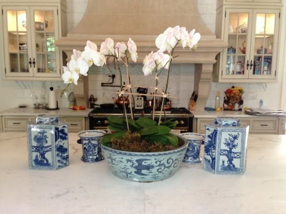 orkidé tillbehör kök center bord dekoration idéer