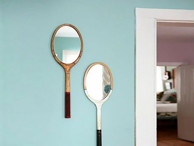 spegel tennisracket väggdekor gör dig själv