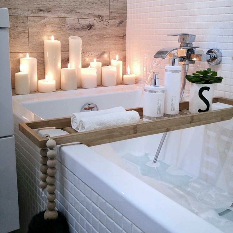 spa badrum resort stil ljus vård produkter nuvarande inredningstrender