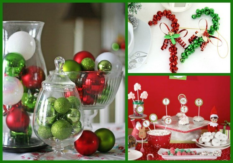dekoration-jul-trend-färger-röd-grön-vit-bordsdekoration