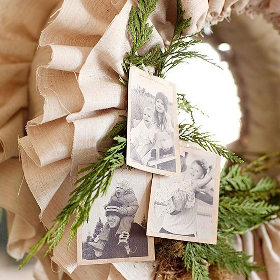 Dörrkrans tyg Jul-dekoration bilder-familj gåva tinker