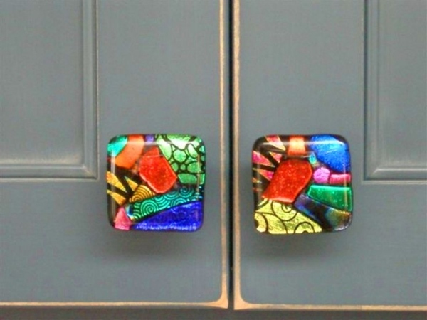 Kök dekorera dörrhandtag ändra Färgglada vintage skåpdörr