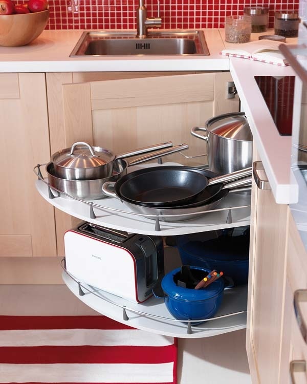 Köks matta skåp roterande modern köksutrustning design