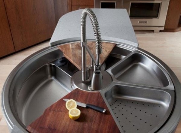 Diskbänk köksrunda extra matlagningsyta i rostfritt stål skapa idéer
