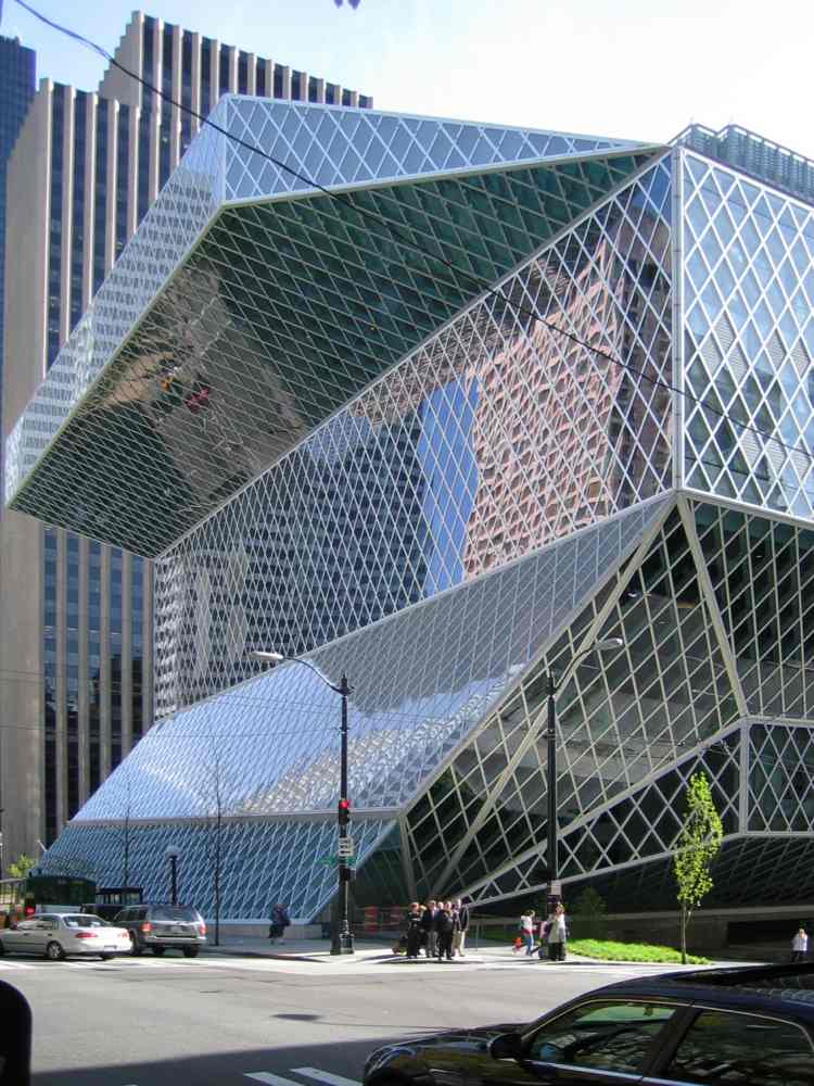dekonstruktivism-arkitektur-rem-koolhaas-arup-Seattle-central-bibliotek-bibliotek-Washington