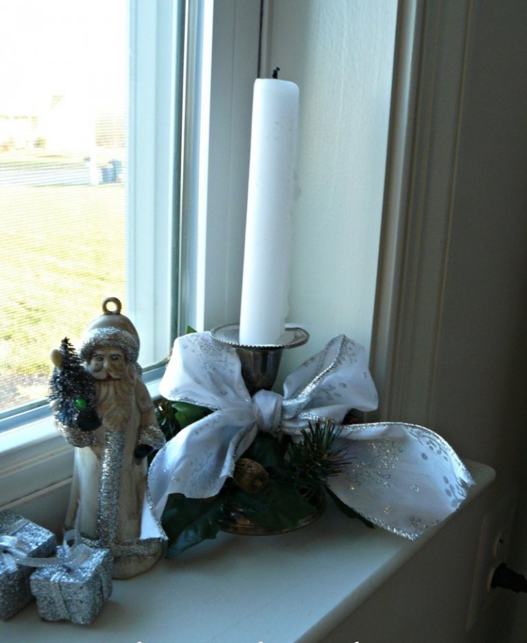dekoration för fönsterbrädan far frost ljusstake bordsljus