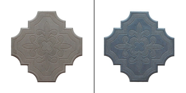 dekorativa plattor betong gråblå
