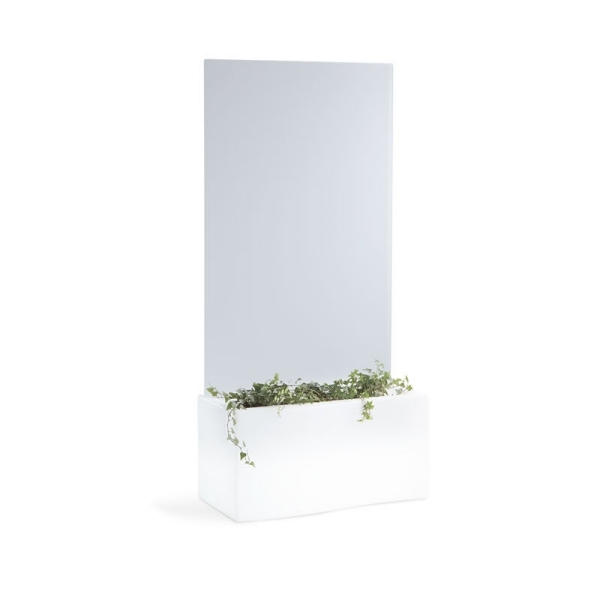 minimalistisk modern planterare för väggintegrerad belysning led