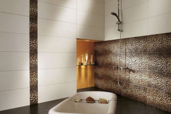 dekorativa badrumsplattor av settecento leo -mönster