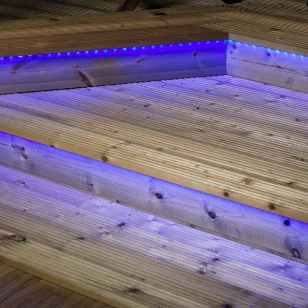 LED -remsor applikation trappbelysning blå
