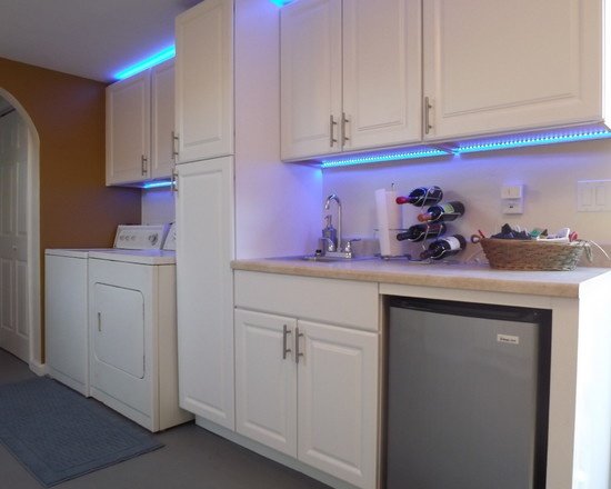 LED bar blå köksskåp belysning
