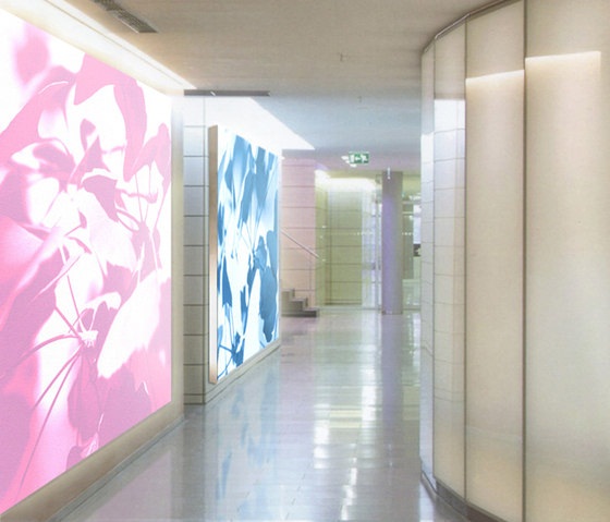 Väggdekoration väggpaneler-blommönster väggidéer