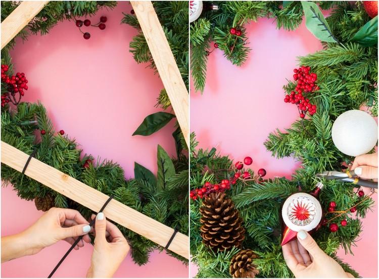 DIY dörrkrans julgran instruktioner dekoration