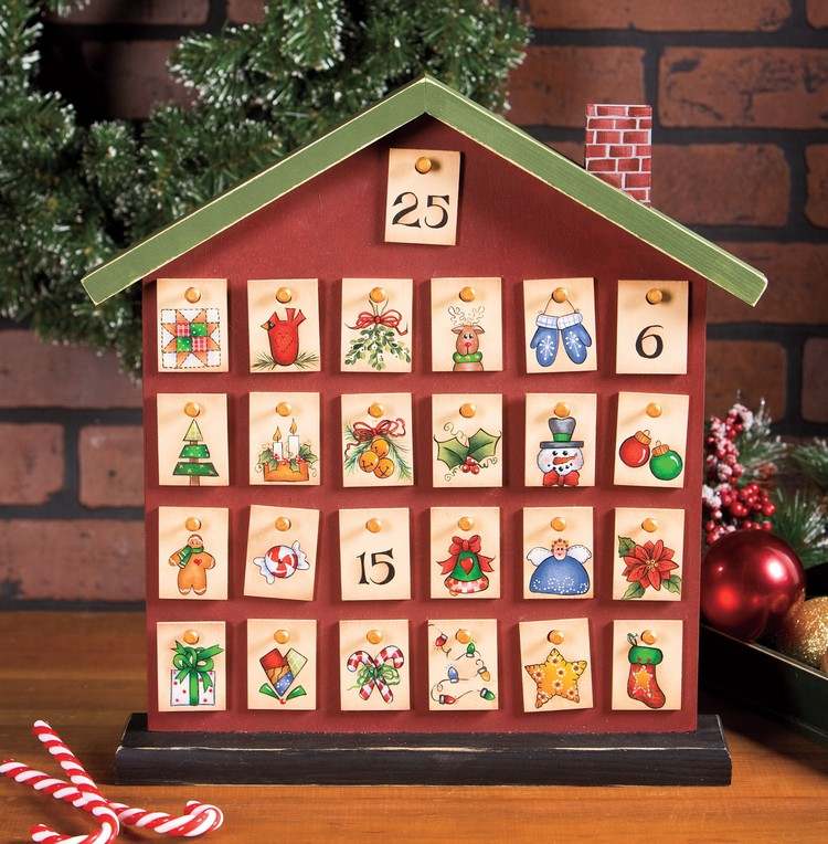 Adventskalendern trähus julmotiv