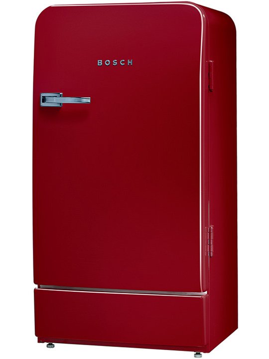 Bosch retro kylskåp röd-liten-50-tals-design