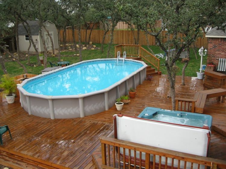 pool i trädgården ovan mark-ram-plast-terrass-design-trä