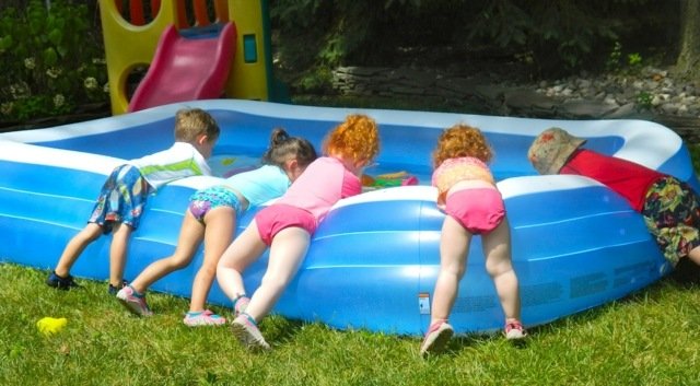pool barn paddling pool idéer uppblåsbar sommar trädgård