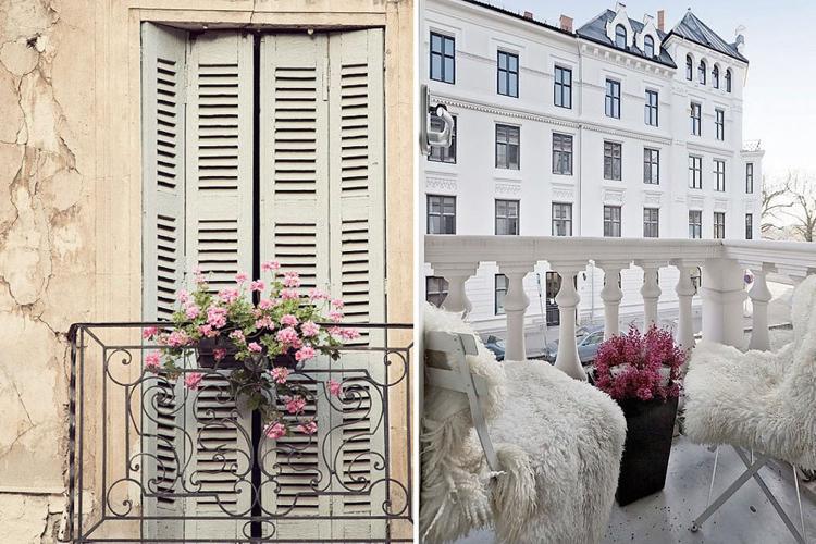 fransk-balkong-idéer-romantisk-vit-fönsterluckor