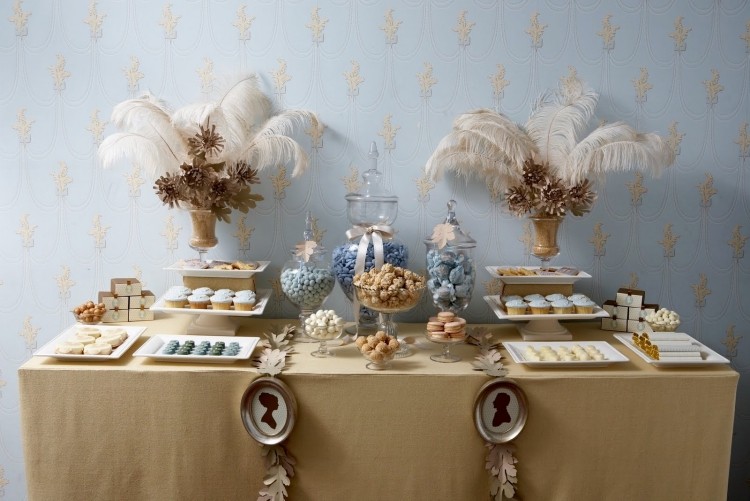 bröllop-trend-2015-söt-buffé-vintage-stil-guld-blå
