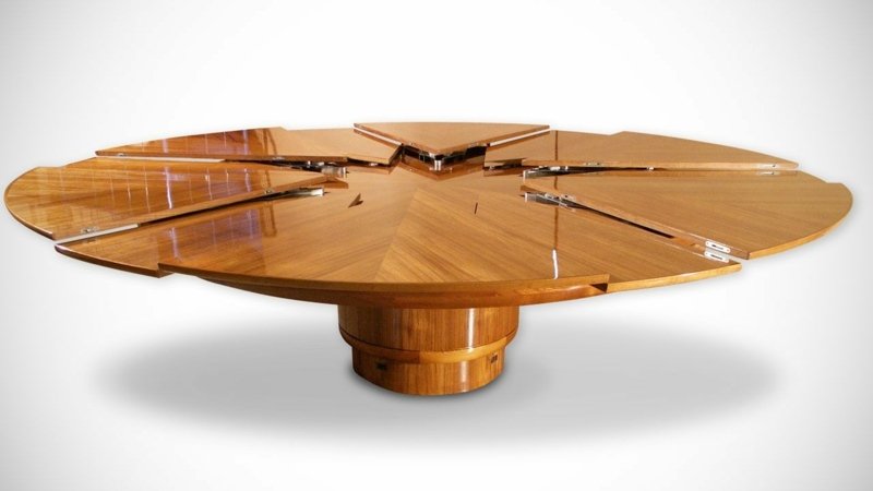 Utdragbart matbord runt möbler i modern design