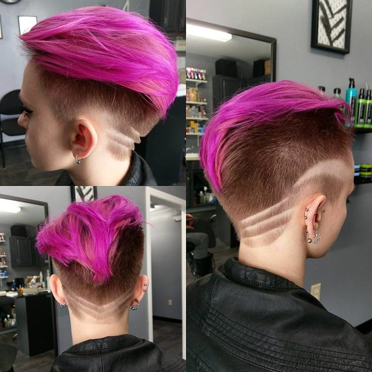 Iro för kvinnor Rosa mönster sidhals