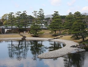 inslag av japansk trädgårdskust