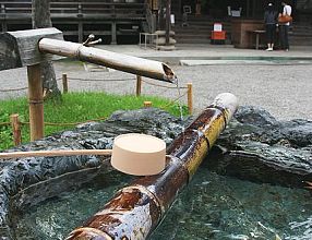 delar av japansk trädgårdsvattenbassäng
