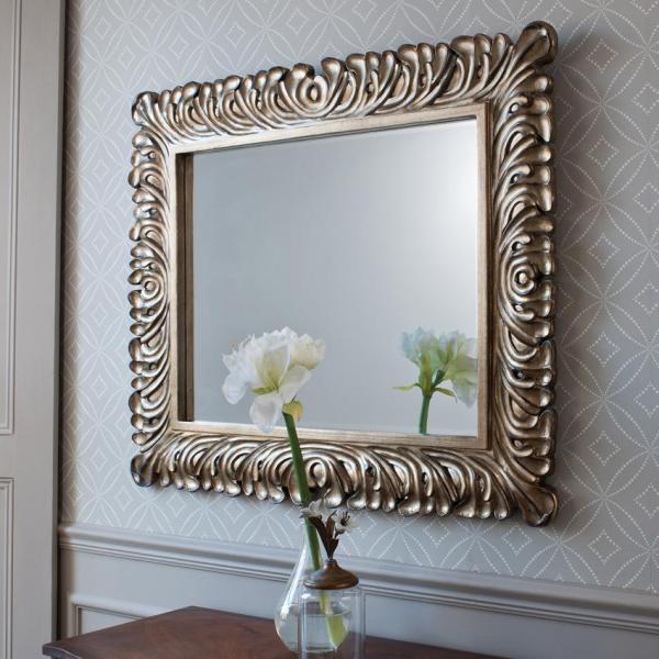 modern spegel i hallen silver antik vintage rektangulär