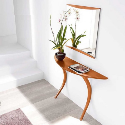 korridor spegel trä konsol bord elegant