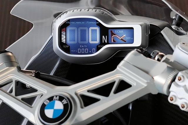 bmw motorcykelkoncept 6 sexcylindrig displayhastighet