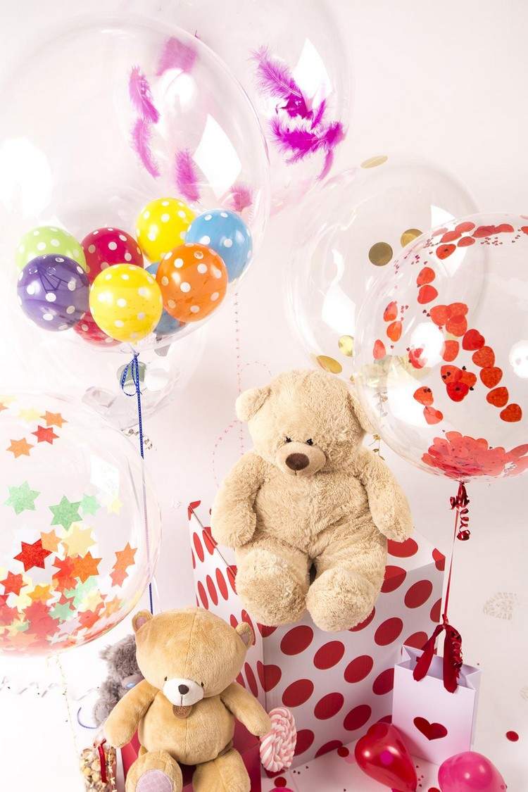 fyllda ballonger gåva överraskning