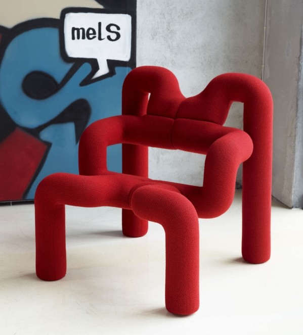 röd pop-art designmöbel fåtölj modern Ekstrem-Terje Ekstrøm-Möbeldesign Varier