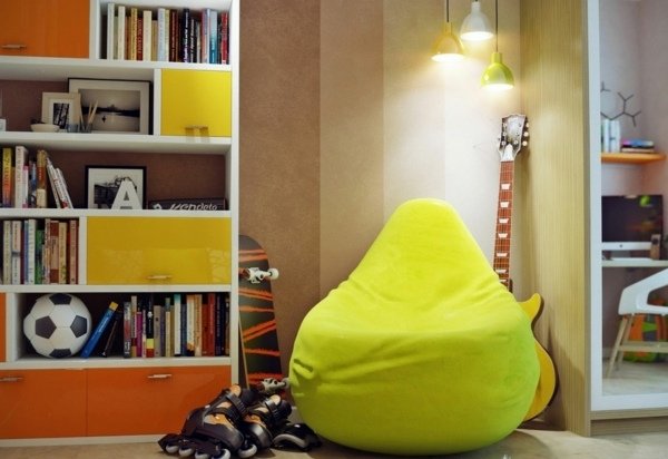 Tonåringsrums beanbag design