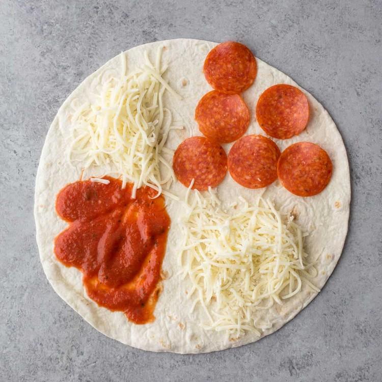 Tortilla Wrap Hack Pizza Pepperoni