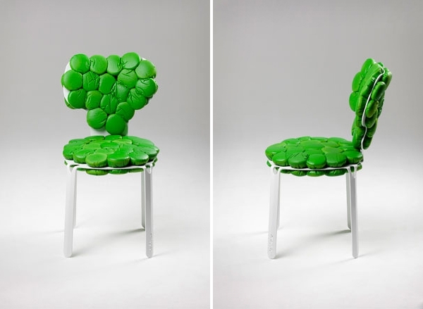 Ryggstöd klädsel-grön bOne-stol jdf