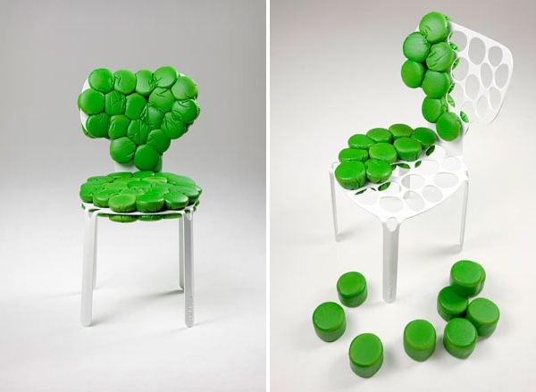 Grön stol design möbler-praktisk användning