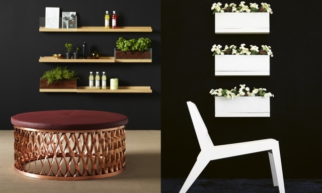Design blomsterlåda framvägg glas transparent vit